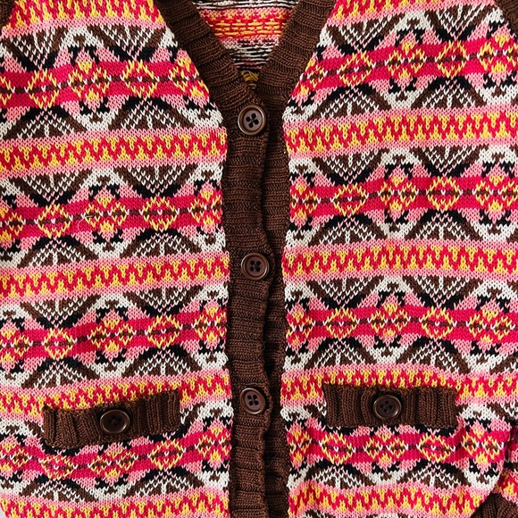 Pink and Brown Sweater Vest - Picture 3 of 4